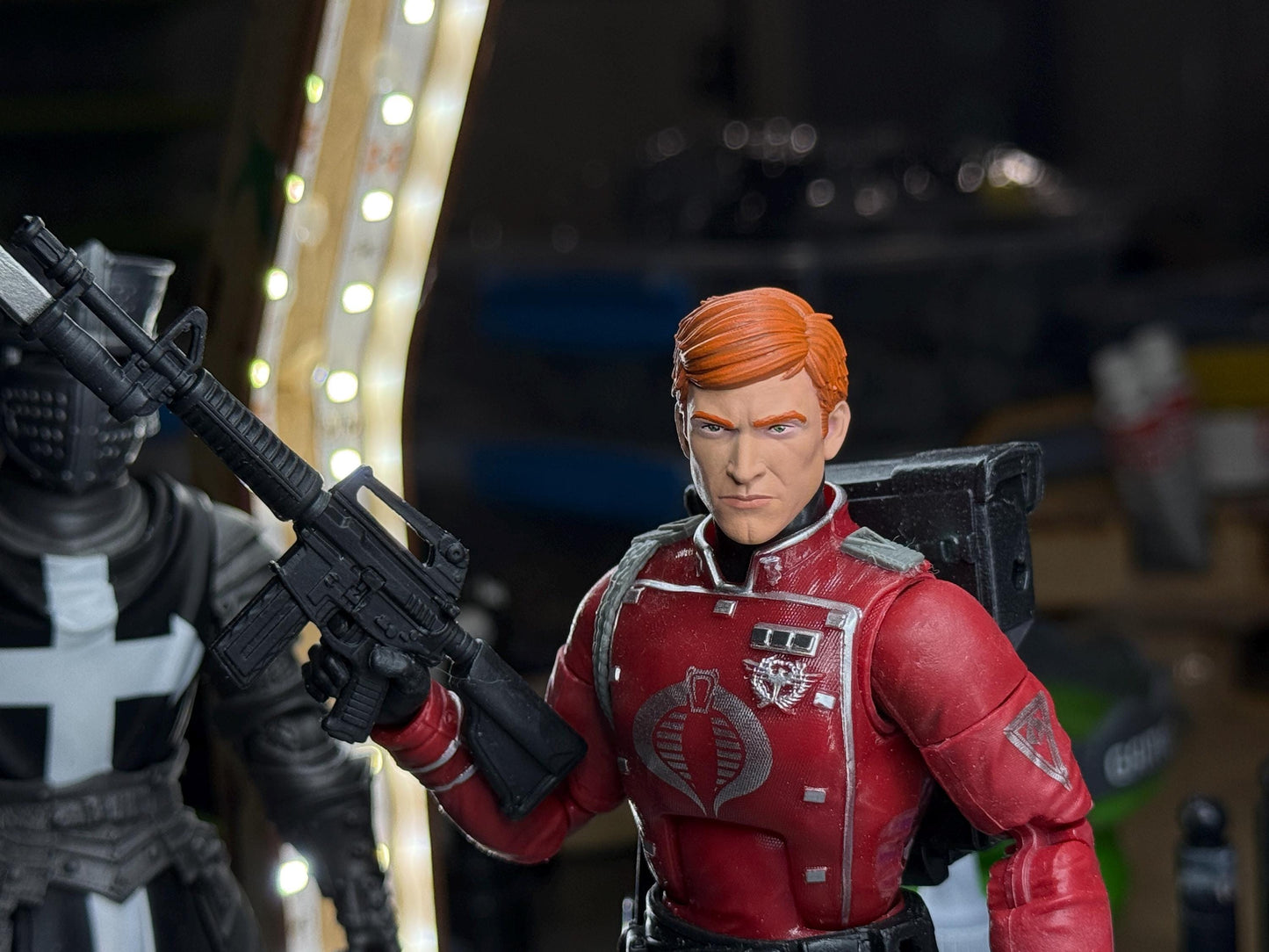 Painted GI Joe Fred Crimson Guard head for Classified